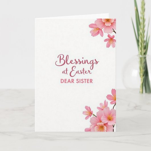 Blessings At Easter Sister Card カード (正面)