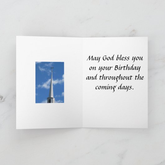 Blessings Birthday Greeting. カード (内部)