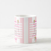 Blessings Pink & White Stripe Mug コーヒーマグカップ (中央)
