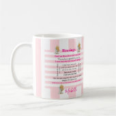 Blessings Pink & White Stripe Mug コーヒーマグカップ (左)