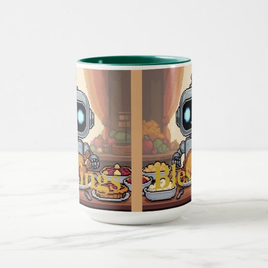 Blessings Robot Thanksgiving Dinner マグカップ (中央)