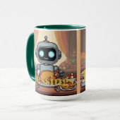 Blessings Robot Thanksgiving Dinner マグカップ (正面左)