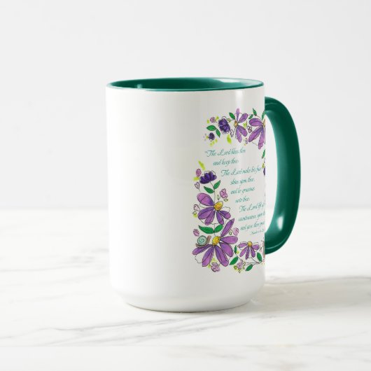 Blessings Scripture Numbers 6:24-26 マグカップ (正面右)