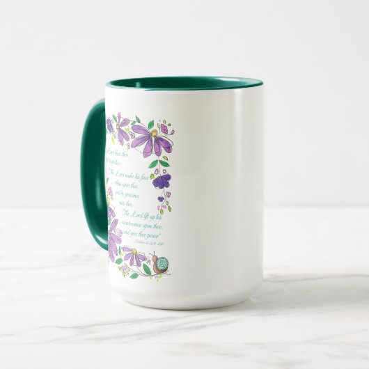 Blessings Scripture Numbers 6:24-26 マグカップ (正面左)