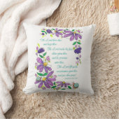 Blessings Scripture Numbers 6:24-26 Purple Floral  クッション (ブランケット)