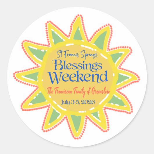 Blessings Weekend ラウンドシール (正面)