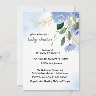 bleu cartes postales 招待状