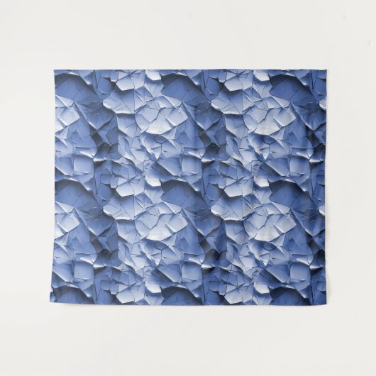 bleu craquelure Tenture タペストリー (正面(横))