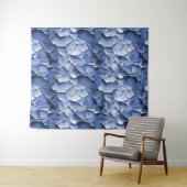 bleu craquelure Tenture タペストリー (インサイチュ(横))