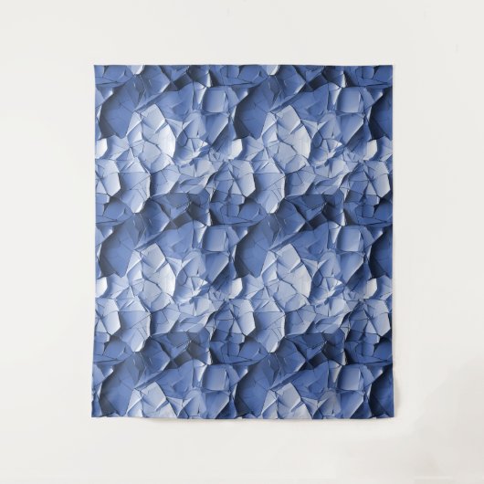 bleu craquelure Tenture タペストリー (正面)