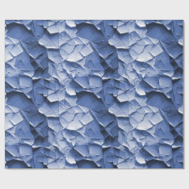 bleu craquelure Tenture ラッピングペーパー