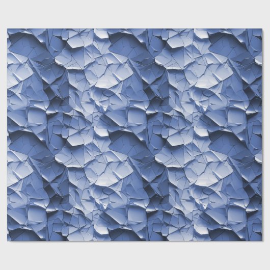 bleu craquelure Tenture ラッピングペーパー (フラット)