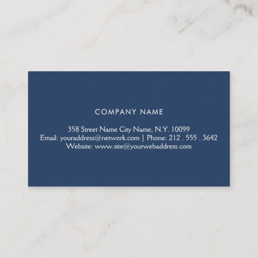 Bleu Marine Simple 名刺 (裏面)