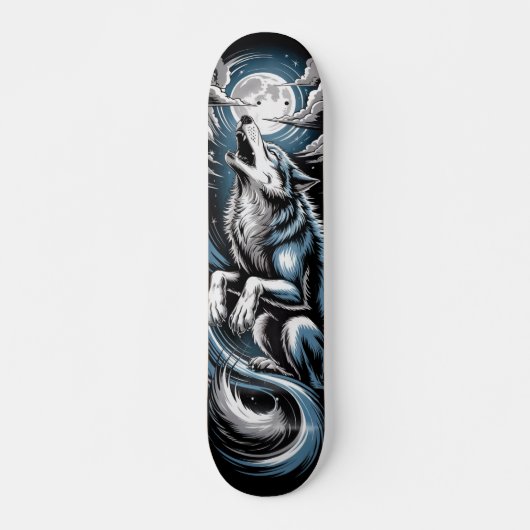 Bleu Wolf Skateboard design スケートボード (正面)