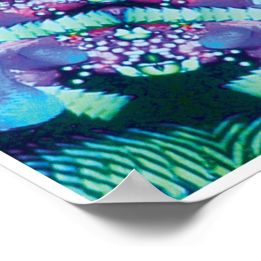 Bleusキネティックコラージュ万華鏡のように千変万化するパターンポスター ポスター (角)