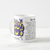 Blevinsの家紋のマグ コーヒーマグカップ (正面左)