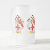 Blevinsの家紋の紋章学によって曇らされるマグ フロストグラスビールジョッキ (正面左)