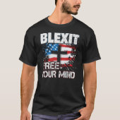 Blexitはあなたの心の米国旗および十字を解放します Tシャツ (正面)