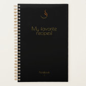 BLIDUL私のお気に入りのレシピ黒 プランナー手帳 (正面)