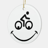 Blije fiets gezicht.レースのツアー、競走選手 セラミックオーナメント (左)