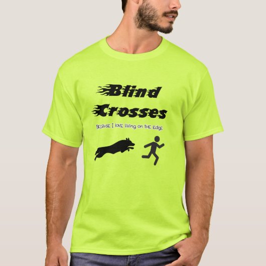 Blind Crosses - 明るい色のボーダーコリー Tシャツ (正面)