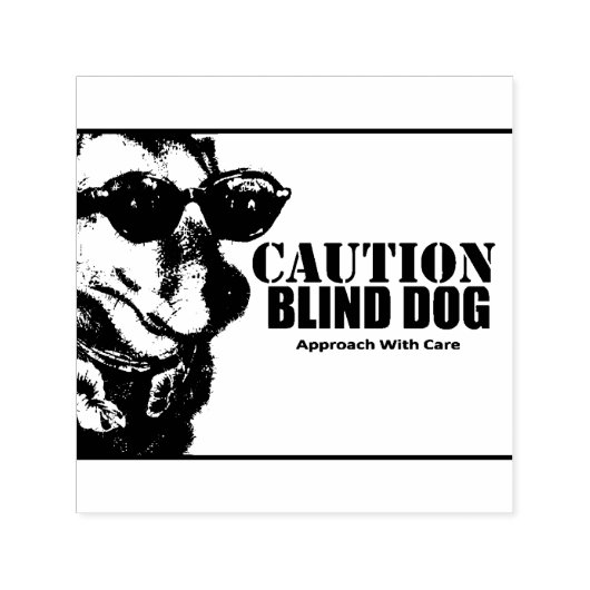 Blind Dog Self Inking Rubber Stamp セルフインキングスタンプ (デザイン)