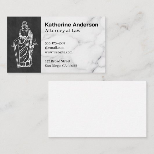 Blind Justiceロゴ |法律 名刺 (正面/裏面)