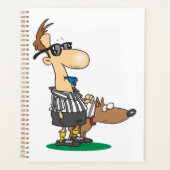 Blind Referee with Guide Dog Sports Humor プランナー手帳 (正面)