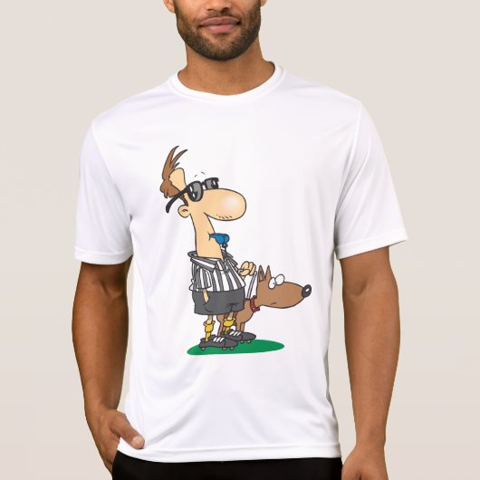 Blind Referee with Guide Dog Sports Humor Tシャツ (正面)
