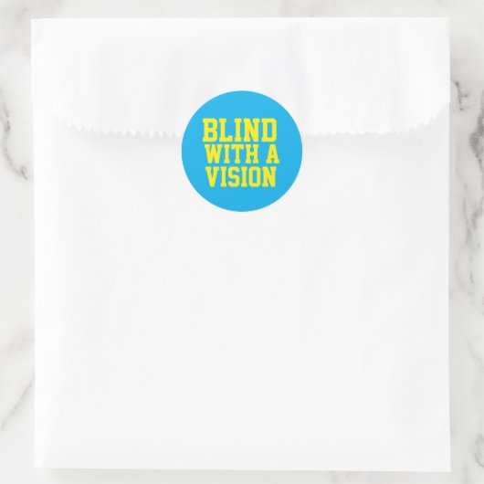 Blind With A Vision Blue ラウンドシール (バッグ)
