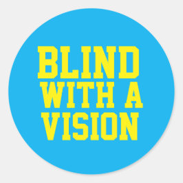 Blind With A Vision Blue ラウンドシール