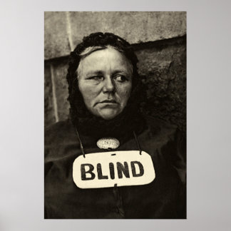 Blind Woman, New York  1917 ポスター