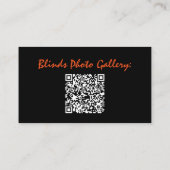 BlindsストアWindowsファッションブラック&ホワイトカード 名刺 (裏面)