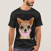 blingがついたチワワ tシャツ (正面)