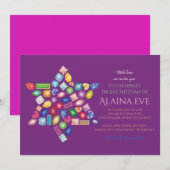 BLING BLING バット ミツバの招待状 招待状 (正面/裏面)