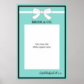 Bling & Glam Fabulous Bridal Shower Photo Booth ポスター (正面)