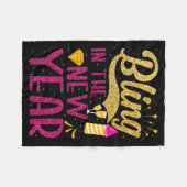 Bling In The New Year New Years Eve Party For Wome フリースブランケット (正面(横))