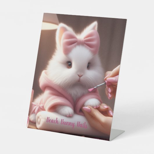 Bling Pink Bunny 台座サイン (正面)