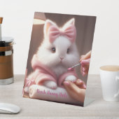 Bling Pink Bunny 台座サイン (インサイチュ)