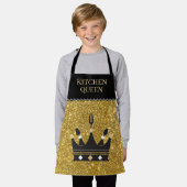 Bling! Queen of Kitchen All-Over Print Apron エプロン (着用した状態)