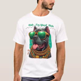 Blinged Out Frenchie – チェーン付きヒップホップ犬 Tシャツ