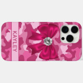 Blingy Pink Camouflage Personalized  Case-Mate iPhoneケース (裏面 (横))