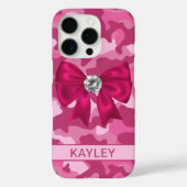 Blingy Pink Camouflage Personalized  Case-Mate iPhoneケース (裏面)