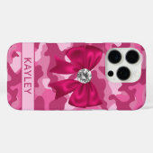 Blingy Pink Camouflage Personalized  Case-Mate iPhoneケース (裏面 (横))