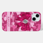 Blingy Pink Camouflage Personalized Case-Mate iPhoneケース (裏面 (横))
