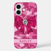 Blingy Pink Camouflage Personalized Case-Mate iPhoneケース (裏面)