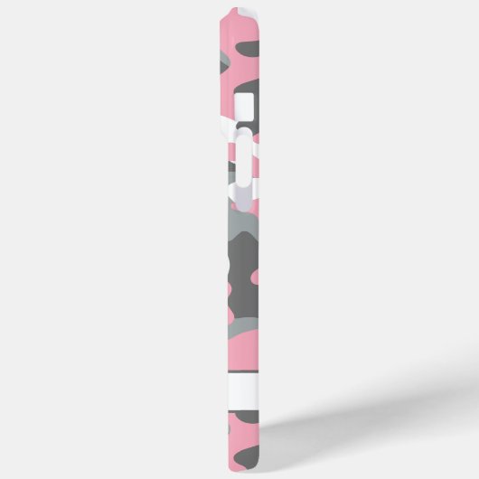 Blingy Pink Gray Camouflage Personalized Case-Mate iPhoneケース (裏面 / 左)