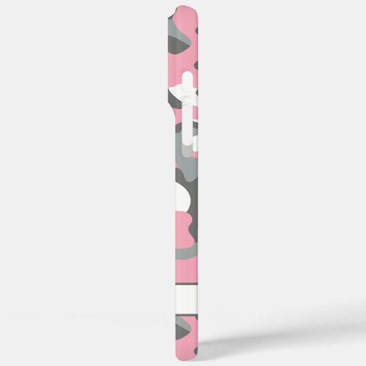 Blingy Pink Gray Camouflage Personalized Case-Mate iPhoneケース (裏面 / 左)