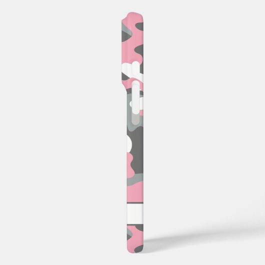 Blingy Pink Gray Camouflage Personalized Case-Mate iPhoneケース (裏面 / 左)