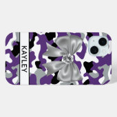 Blingy Purple Black Camouflage Personalized Case-Mate iPhoneケース (裏面 (横))